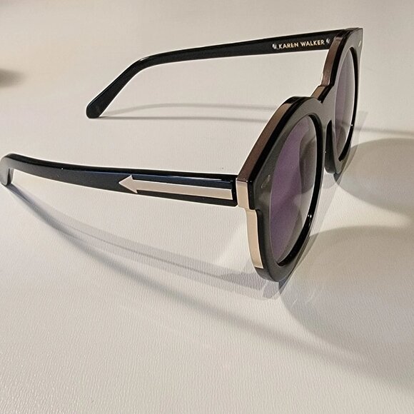 Karen Walker sunglasses, Super Duper Thistle With Case NWOT - Picture 2 of 7